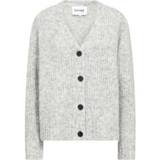 Levete Room Trøjer Levete Room Cardigan Lr-Inora 1 - Light Grey Melange
