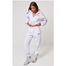 PrettyLittleThing Oversized Cuffed Joggers - Grey Marl
