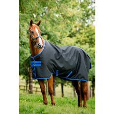 Horseware Regntäcke Amigo Ripstop 900 Original Fleece Lined Svart/Blå "160cm 7'0"
