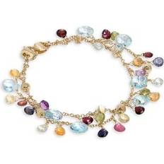 Multicolour Bracelets Marco Bicego 18K Yellow Gold Paradise Mixed Gemstone Two Strand Bracelet Multi (OS)