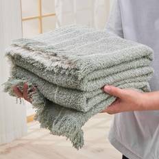 Fall Sage Green Throw Blanket for Boho Blankets