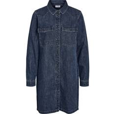 Blå Kjoler Noisy May Mellemlang Denim Dress VI002MB - Blue