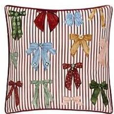 Florals Cushion Covers Furn Noortje Bows Printed 45 x 45 cm - Silk Cushion Cover Pink (45x45cm)