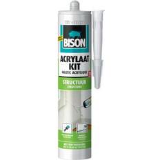 Wit Plamuren & Bouwchemicaliën Bison Acrylaatkit Structuur Wit 300 ml