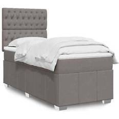 vidaXL mit Matratze 90 x 200 cm - Taupe Boxspringbett