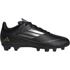 Adidas Textile Football Shoes adidas Kid's F50 Club FXG - Core Black/Iron Metallic/Gold Metallic