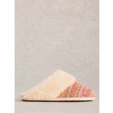 White Slippers White Stuff Women's Knitted Mule Slipper - Cream