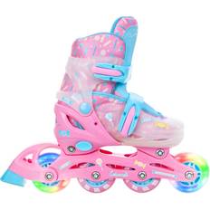 Caramell Front And Rear Led Wheels Inlines Rosa Blå 30-33