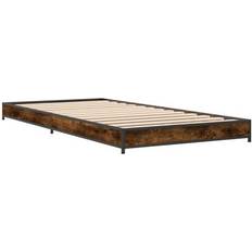 vidaXL Bedframe Bewerkt Hout En Metaal 100x200 cm