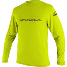 Men Rash Guards & Base Layers O'Neill ONeill Mens O'Neill Basic Skins Long Sleeve Rash Tee Lime
