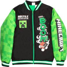 Minecraft Outerwear Children's Clothing Minecraft Varsity Bomber Jacket - Neon Green/Black