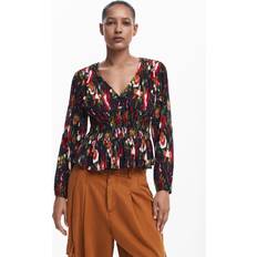 Donna - Floreale Bluse Desigual Blumenbluse - Black