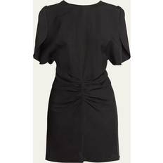 Victoria Beckham Black Gathered Waist Minidress - Black