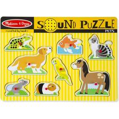 Dyr Knottepuslespill Melissa & Doug Pets Sound Puzzle 8 Pieces