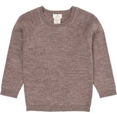 Grå Bluser & Tunikaer Copenhagen Colors Merinould Strikbluse - Brun