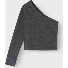 Cropped Toppe Name It Ruina One Crop Top - Grå