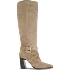 Beige High Boots Dune London Solanna Suede Knee High Boots - Brown