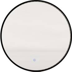 Costway Black LED Round Bathroom Mirror 70 x 69 x 11 cm