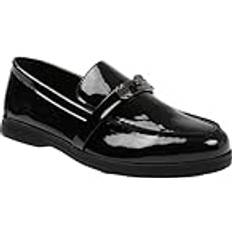 Fashion Thirsty Morocco Slip On Loafers With Metal Detailing - Black
