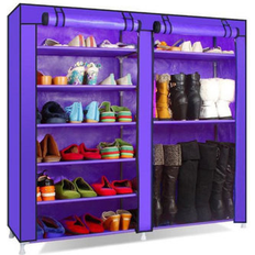 Blue Hallway Furniture & Accessories Rebrilliant Double Row 42.0 H x 44.0 W x 11.0 D Shoe Rack