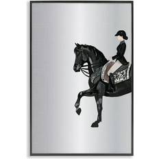 Framed Art Stupell Industries Silver Rider Jockey 16 x 24 Framed Art