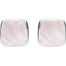 Jewellery C. W. Sellors Mother of Pearl Cushion Stud Earrings - Silver