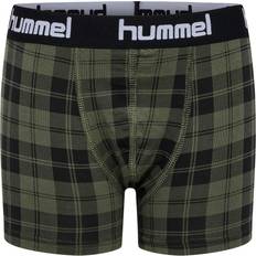 110/116 Boxershorts Barnkläder Hummel Dusty Olive Nolan Boxers 2-Pack