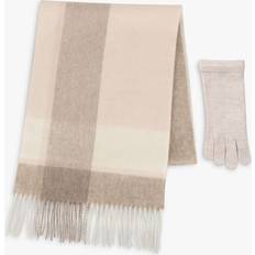 Clothing Cashmere Woven Scarf and Gloves Set - Ladies