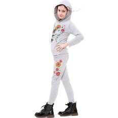Grey Other Sets A2Z Kids Girls Made You Look Print Top & Legging Set - Grey