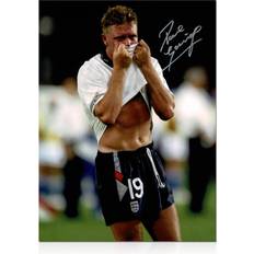 England Sports Fan Products Exclusive Memorabilia Paul Gascoigne Signed England Photo: Gazza's Tears