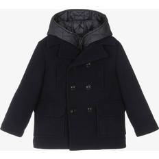 il gufo Boys Navy Blue Felted Coat