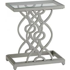 Aluminum Garden Table Silver Sands Aluminum Rectangular Accent Outdoor Side Table