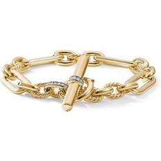 Jewelry David Yurman Lexington Chain Bracelet in 18k Yellow Gold with Diamonds