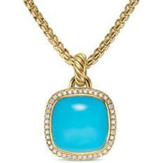 Jewelry David Yurman Women's Albion Pendant in 18K Yellow Gold Turquoise