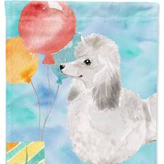 Silver Flags & Accessories Happy Birthday Silver Poodle Garden Flag 11 x 15