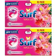 Surf 3 In 1 Tropical Lily Washing Capsules 36 Washes 2-pack