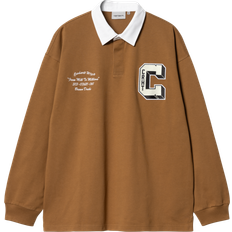 Carhartt WIP Brown Ducks Rugby Shirt - Hamilton Brown/White