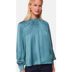 Turquoise Blouses Whistles Lea Satin Blouse - Teal