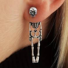 Men Earrings YETP Star Exquisite Skeleton Design Dangle Earrings - Silver/Male