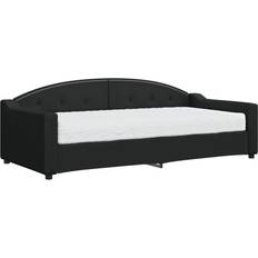 Senge & Madrasser vidaXL Daybed Med Madras 90x200 cm Stof Sort