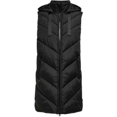 Donna - XXL Gilet JdY Skylar Padded Hood Waistcoat - Nero