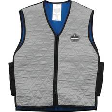 Work Vests Ergodyne mens Cooling Vest Embedded Polymer Zipper, Gray