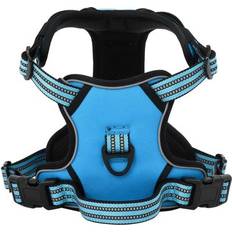 VidaXL Hundar - Hundhalsband & Selar Husdjur vidaXL Justerbar Blå Hundsele med Reflekterande Ränder XL