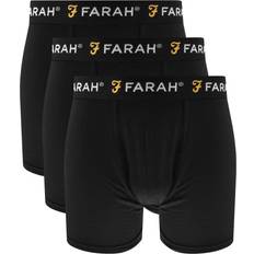 FARAH Saginaw 3 Pack Boxer Shorts - Black