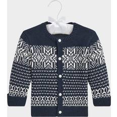 Cardigans Children's Clothing on sale Snowflake Intarsia Cardigan - Navy