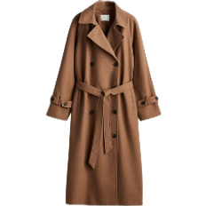 H&M Twill Trench Coat - Dark Beige