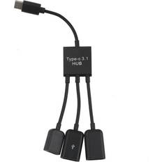 3 In 1 Type C Eat Chicken Artifact OTG Data Cable HUB Adapter