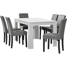 Rettangolare Tavoli da pranzo saldi Essgruppe Forssa 140 x 90 cm Weiß Esstisch