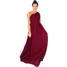 Krisp Womens Wedding Bridesmaid Dress - Dark Red