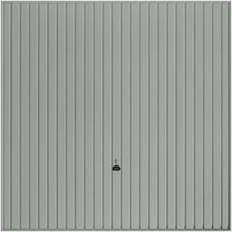 Sectional Doors Garador Carlton Vertical Frameless Canopy Garage Door Agate Grey 2438 x 1981mm